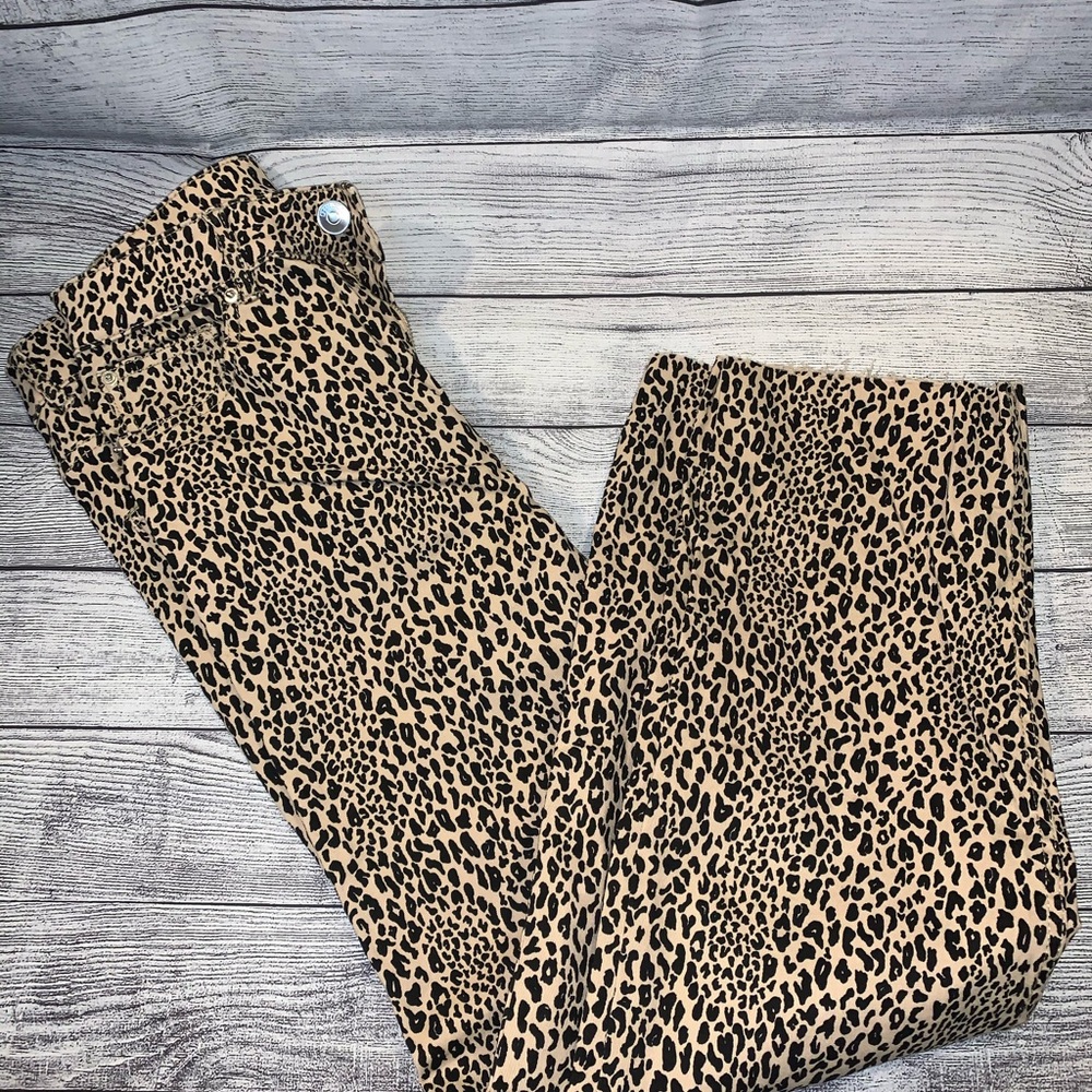 H&M Cheetah Jeans- Brown/Black